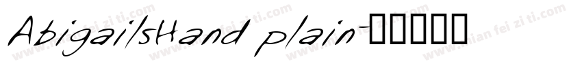 AbigailsHand plain字体转换